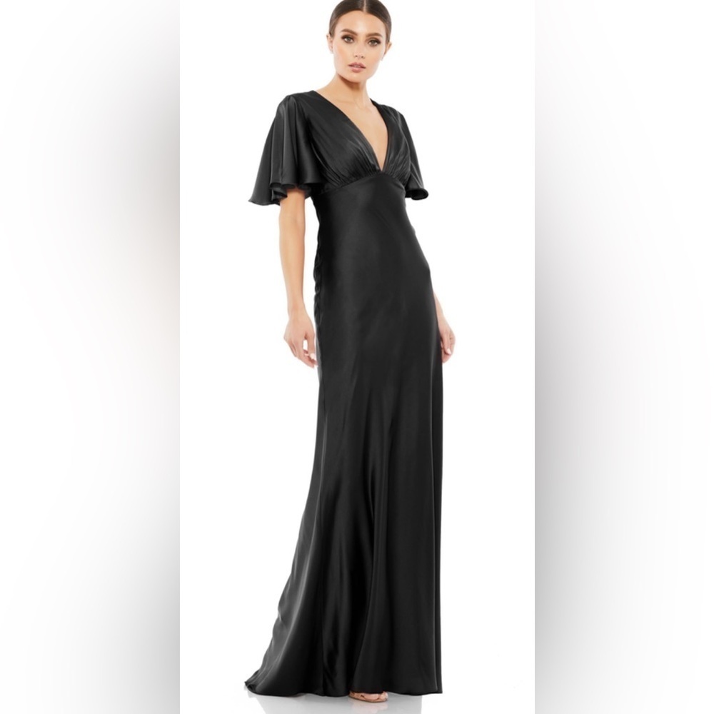Mac Duggal 55402 NWT Flounce Sleeve Evening Dress